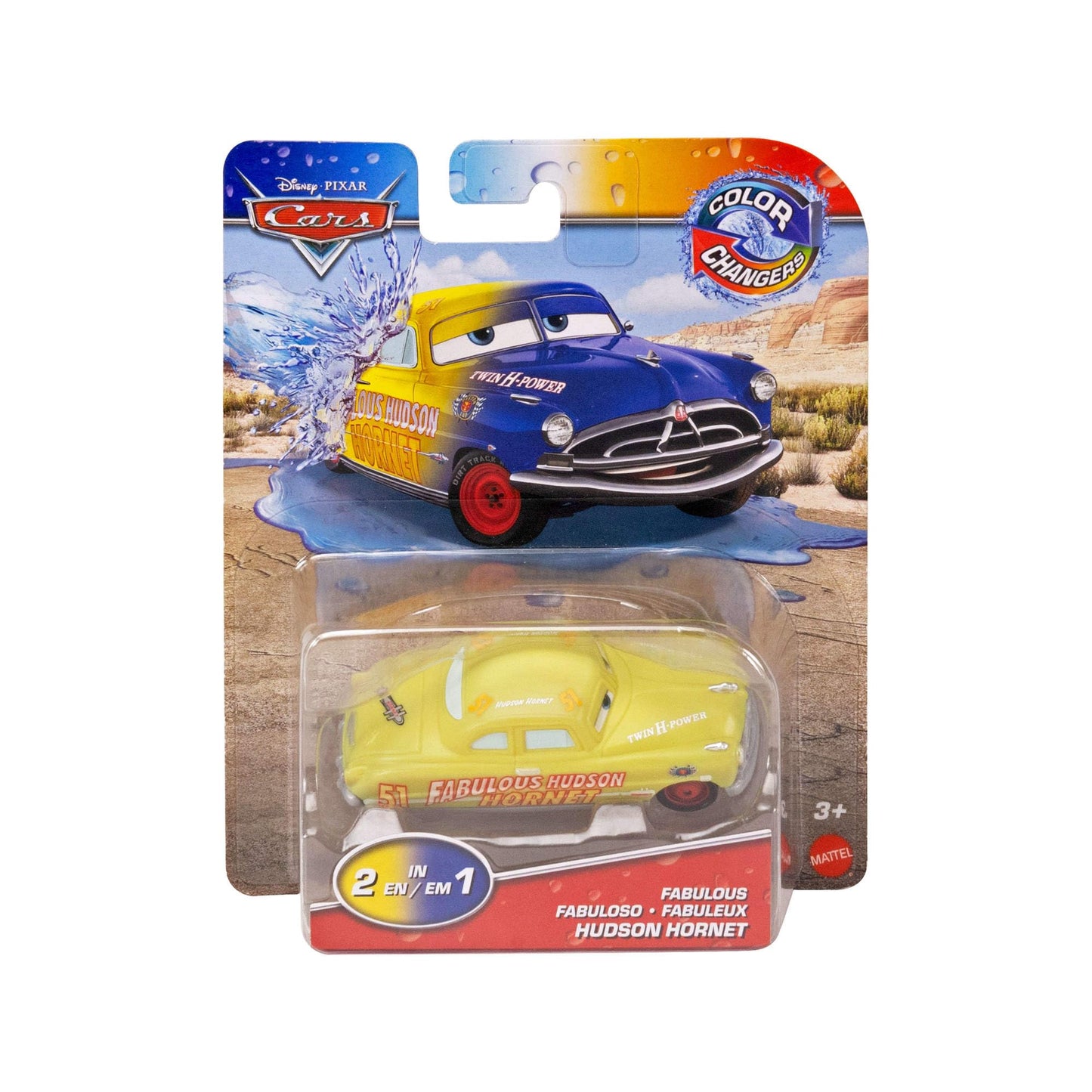 Disney Pixar Car - Fabulous Hudson Hornet Color Changers - 1:55 Scale, HRX42