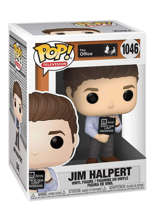 Funko Pop! TV: The Office - Jim with Nonsense Sign, Multicolor, 3.75 inches