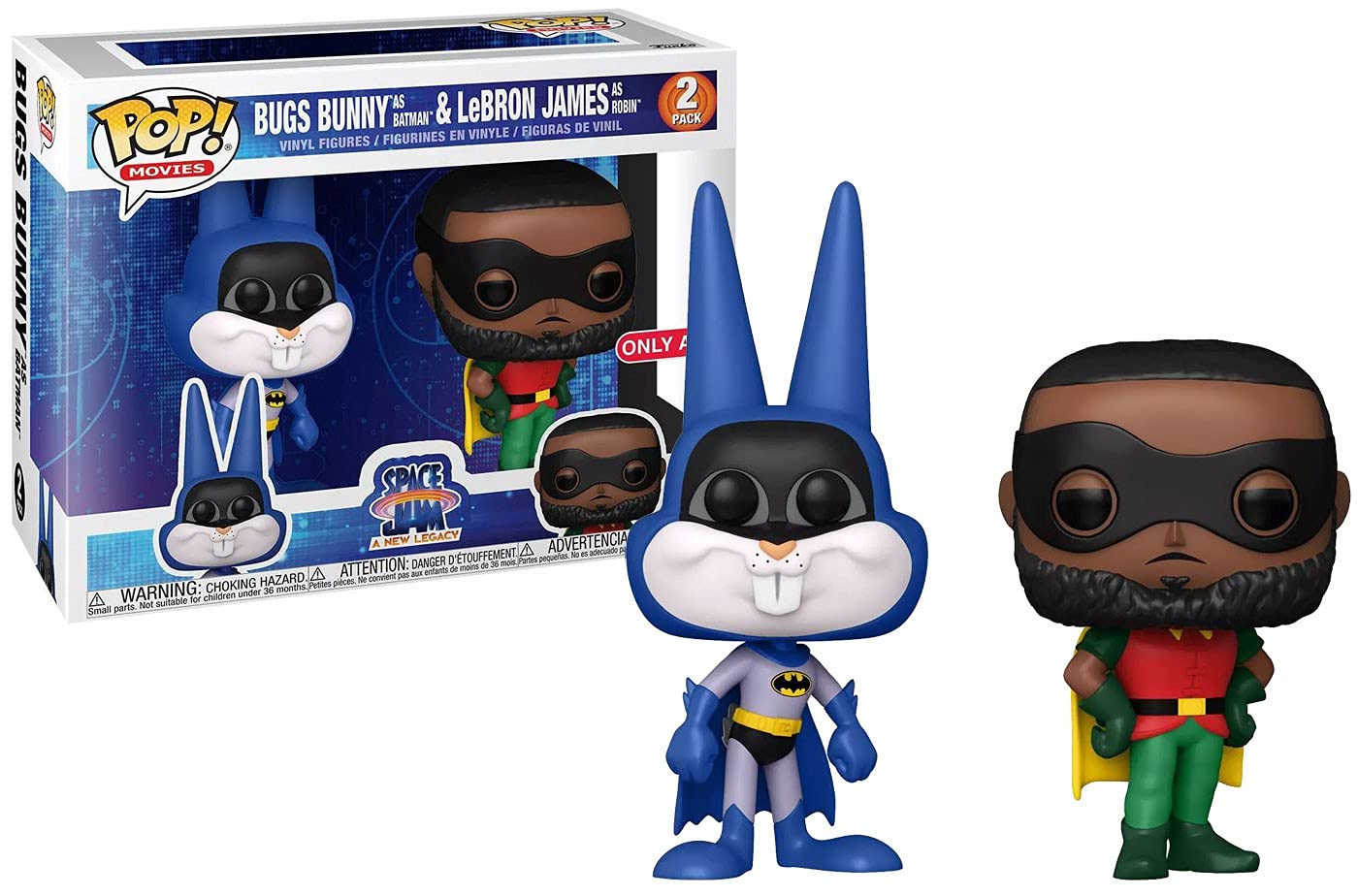Funko! Pop - 2PK Exclusive Space Jam 2 - Bugs as Batman & Lebron James