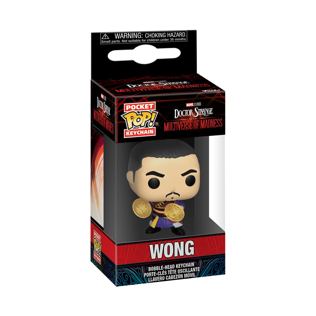 Funko Pop! Keychain: Doctor Strange Multiverse of Madness - Wong, Multicolor, 60912