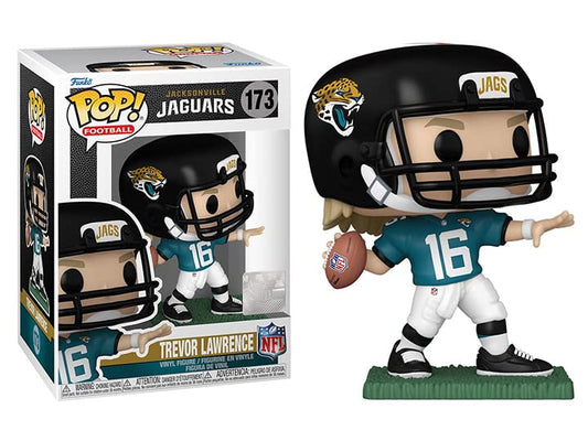 POP Football: Jaguars - Trevor Lawrence Funko Vinyl Figure (Bundled with Compatible Box Protector Case), Multicolor, 3.75 inches