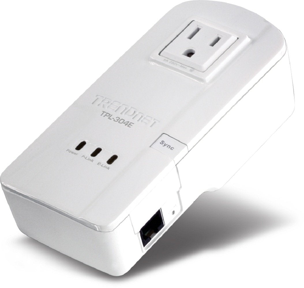 TRENDnet 200 Mbps Powerline with Bonus Outlet (White)