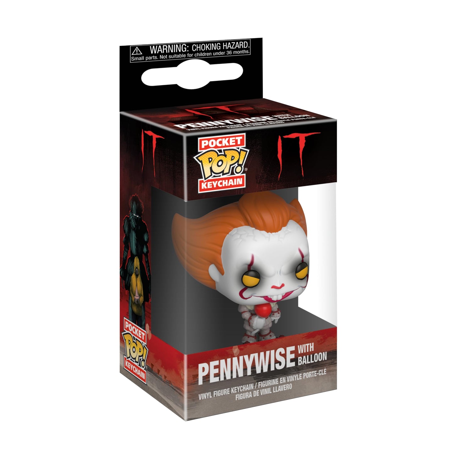 Funko Pop Keychain: Horror It - Pennywise With Balloon Collectible Figure Novelty Keyring - Collectable Mini Figure - Stocking Filler - Gift Idea - Official Merchandise - Horror Fans