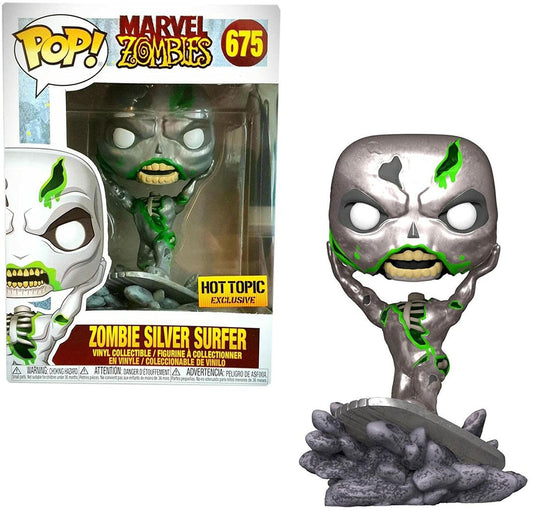 Funko Pop Marvel Zombies Silver Surfer Special Edition Zombie #675 Figure