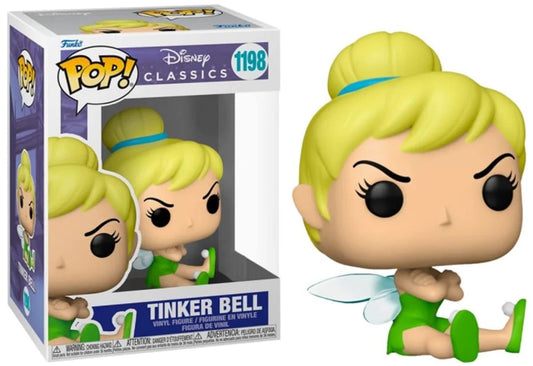 POP Disney Classics: Grumpy Tinker Bell #1198 Exclusive Funko Vinyl Figure (Bundled with Compatible Box Protector Case), Multicolor, 3.75 inches