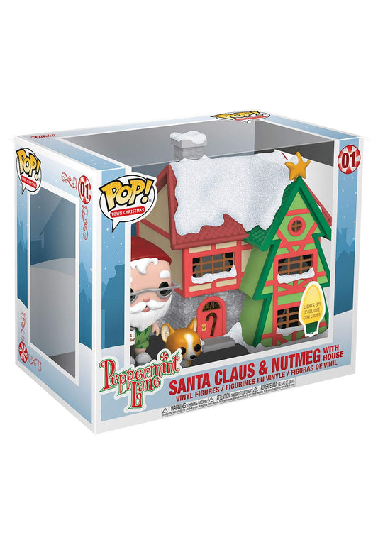 FunKo Pop! Town: Holiday - Santa's House with Santa & Nutmeg, Multicolor
