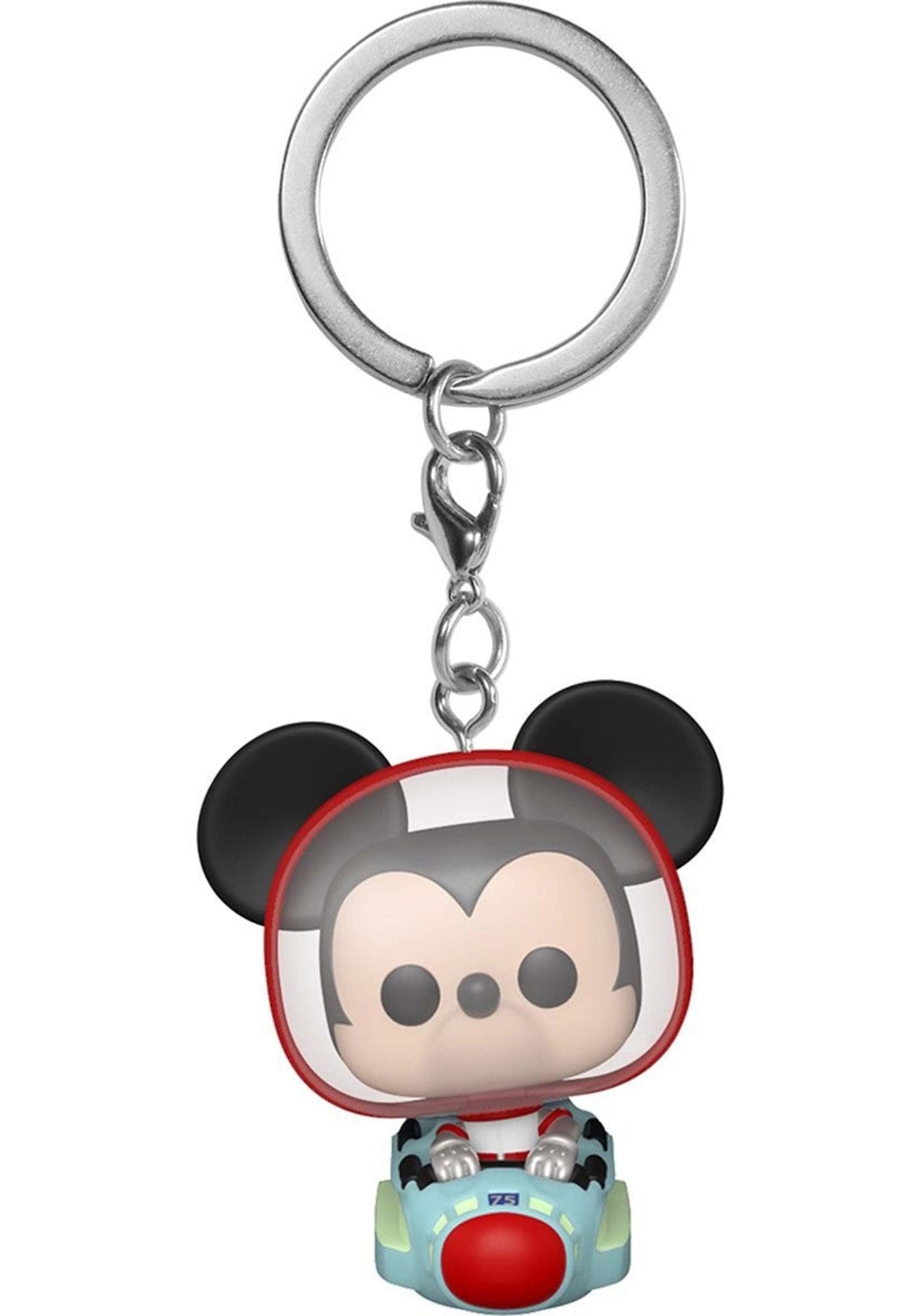 Funko Pop! Keychain: Walt Disney World 50th - Mickey at The Space Mountain Attraction, Multicolor, 60392