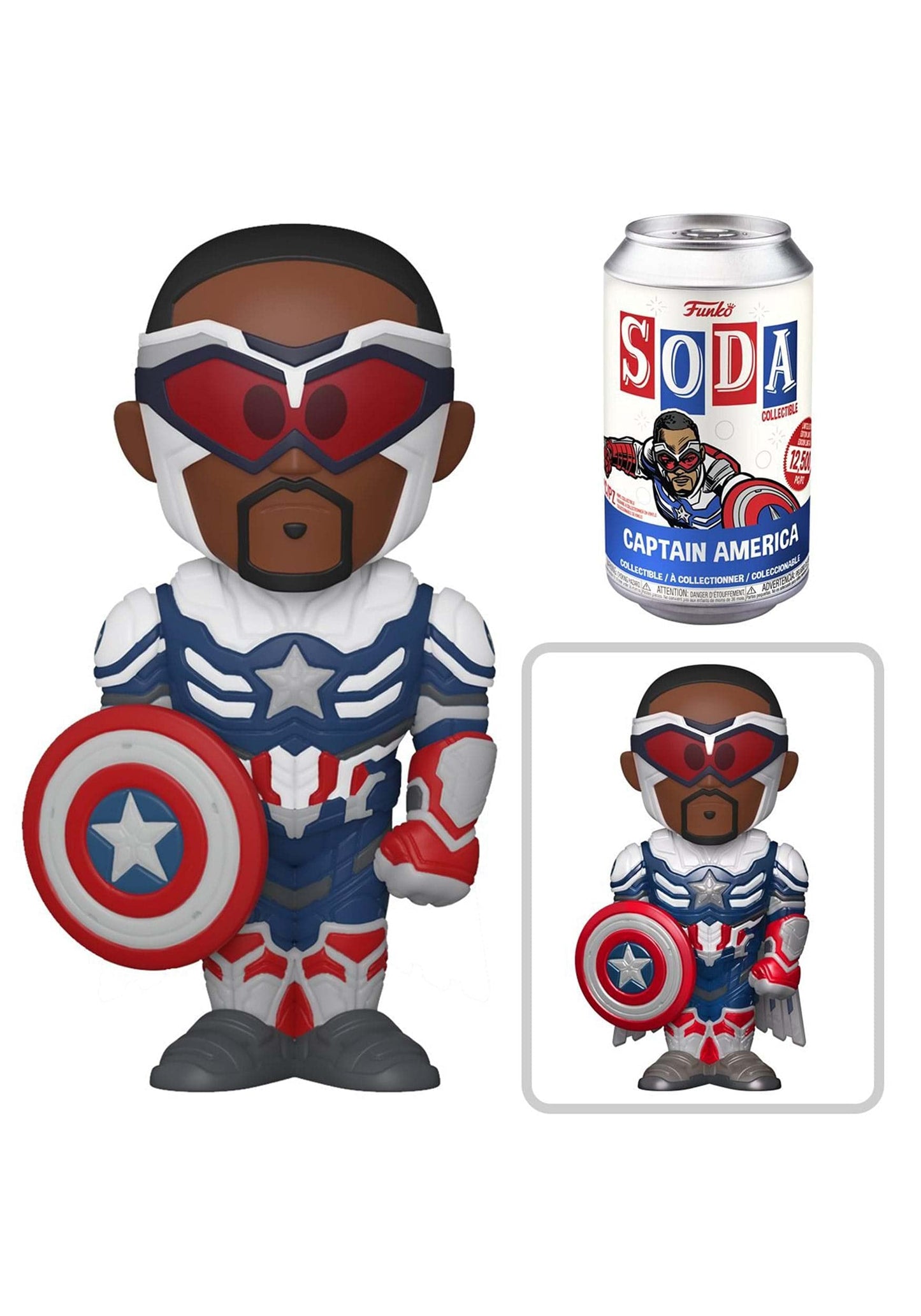 Funko Soda: Falcon & The Winter Soldier Captain America 4.25" Figure in a Can