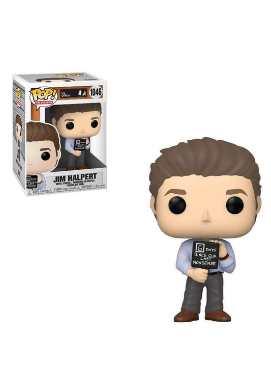 Funko Pop! TV: The Office - Jim with Nonsense Sign, Multicolor, 3.75 inches