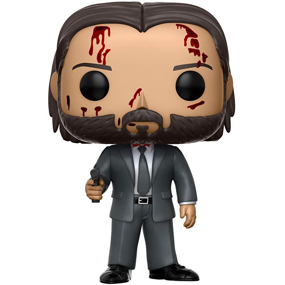 Funko John Wick (Chase Edition): John Wick - Chapter 2 x POP! Movies Vinyl Figure & 1 POP! Compatible PET Plastic Graphical Protector Bundle [#387 / 12535 - B]