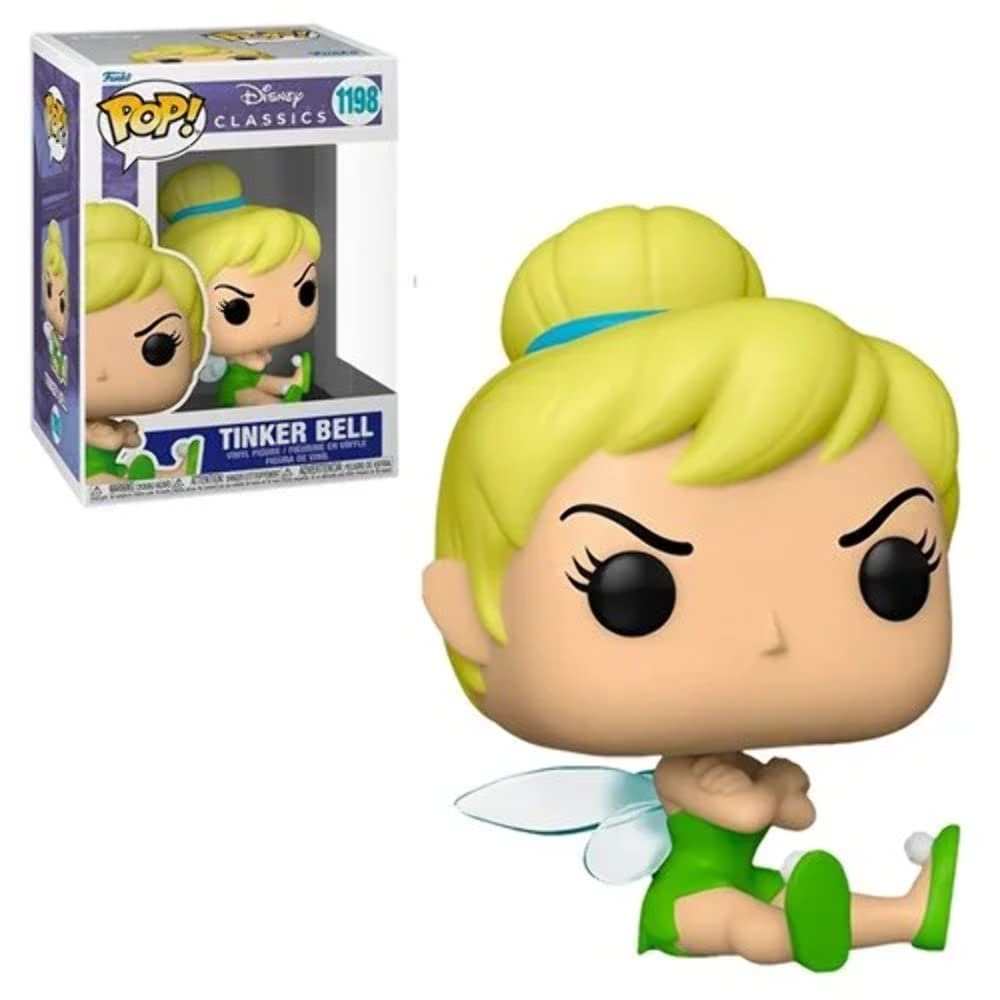 POP Disney Classics: Grumpy Tinker Bell #1198 Exclusive Funko Vinyl Figure (Bundled with Compatible Box Protector Case), Multicolor, 3.75 inches