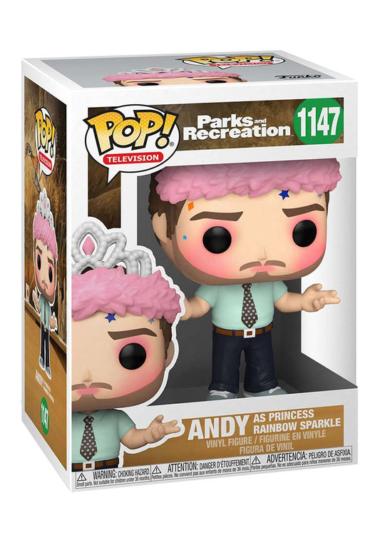 Funko Pop! TV: Parks and Rec - Andy as Princess Rainbow Sparkle Multicolor 56166