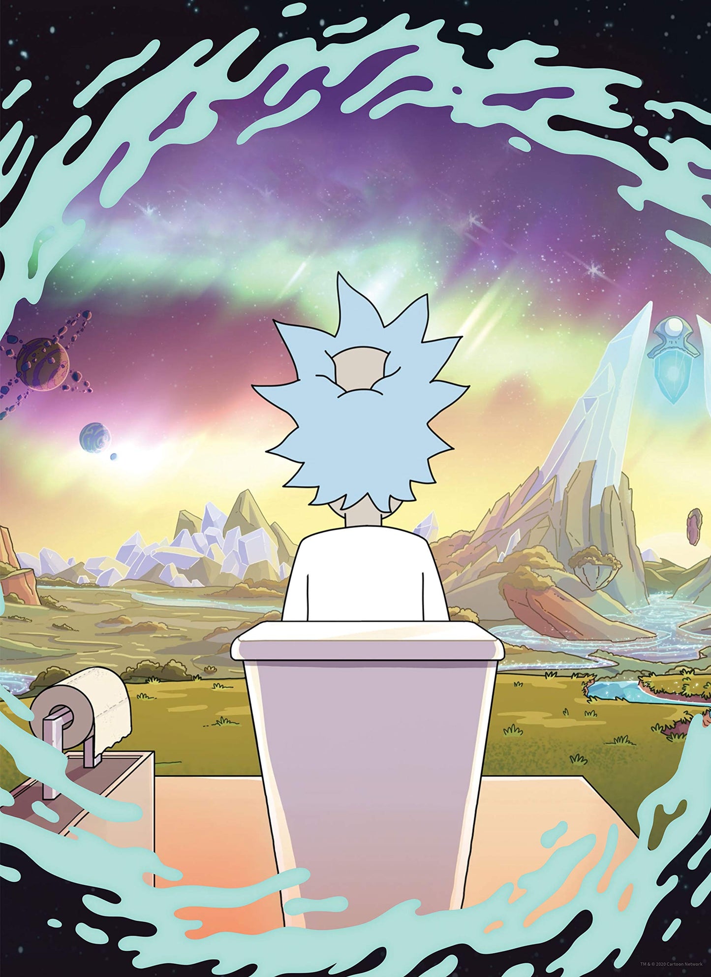 USAOPOLY Rick and Morty Shy Pooper 1000 Piece Jigsaw Puzzle Officially Licensed Rick & Morty Merchandise Collectible Puzzle Featuring Rick Sanchez Rick and Morty Artwork