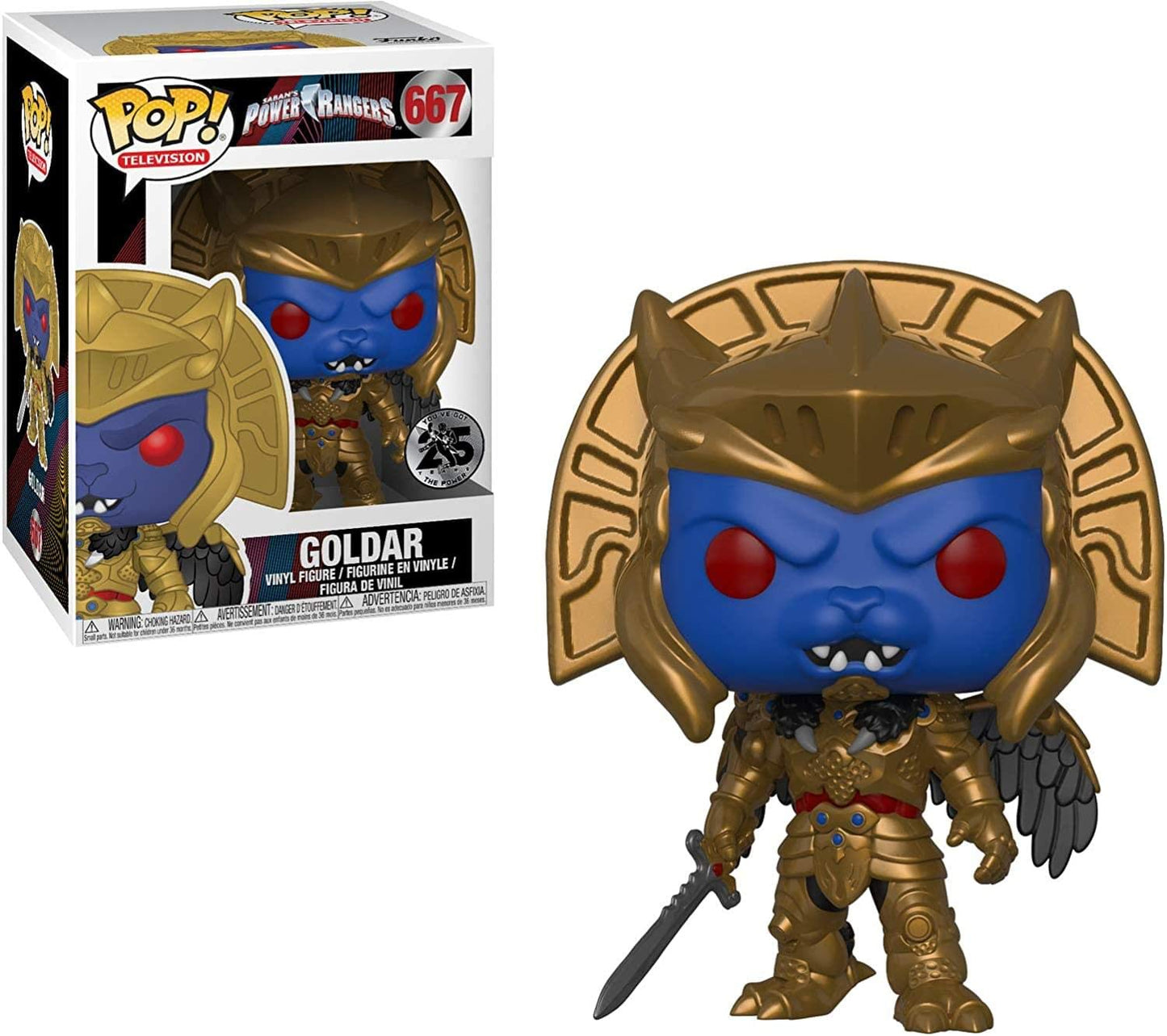 Funko Pop Television: Power Rangers-Goldar Collectible Figure, Multicolor