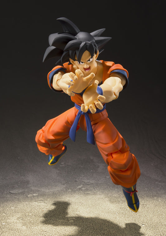 Bandai Tamashii Nations S.H. Figuarts Son Goku (A Saiyan Raised on Earth) Dragon Ball Super Action Figure