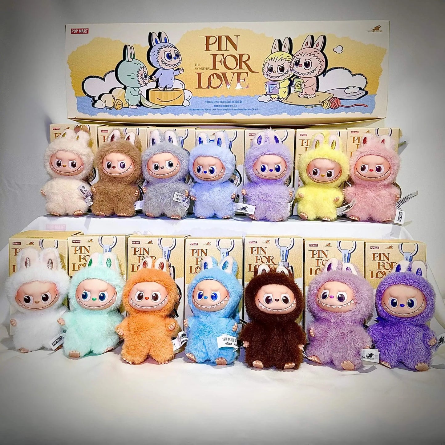 Labubu Pin for Love Blind Box Plush Pendant Keychain Pop Mart (Series V4)