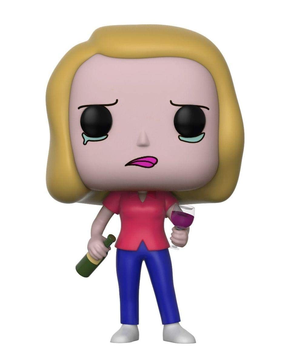 Funko Pop Animation: Rick and Morty-Beth with Wine Glass Collectible Figure