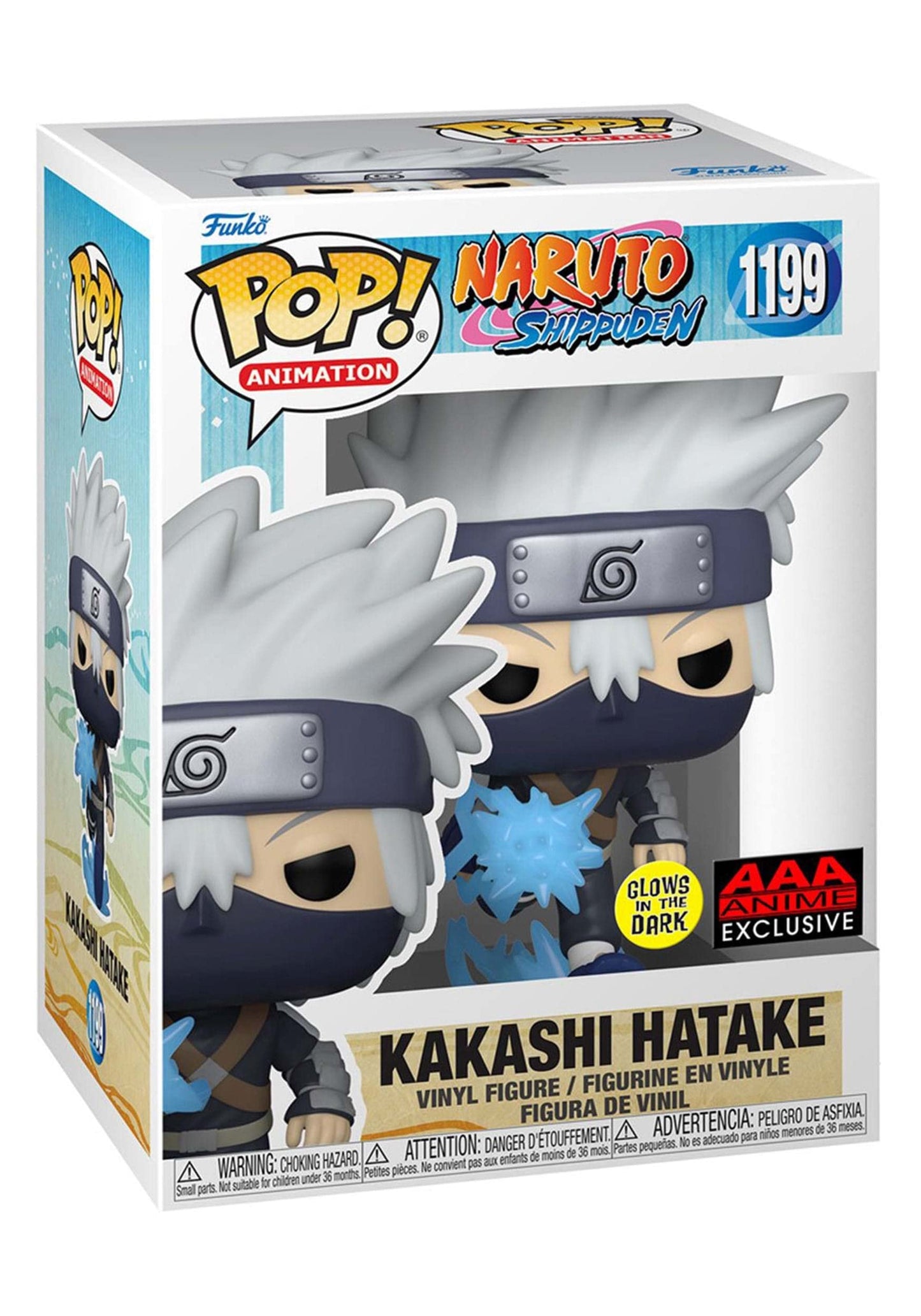 Funko Naruto Shippuden: Kakashi (Young) w/ Chidori GITD Pop Figure (AAA Anime Exclusive)