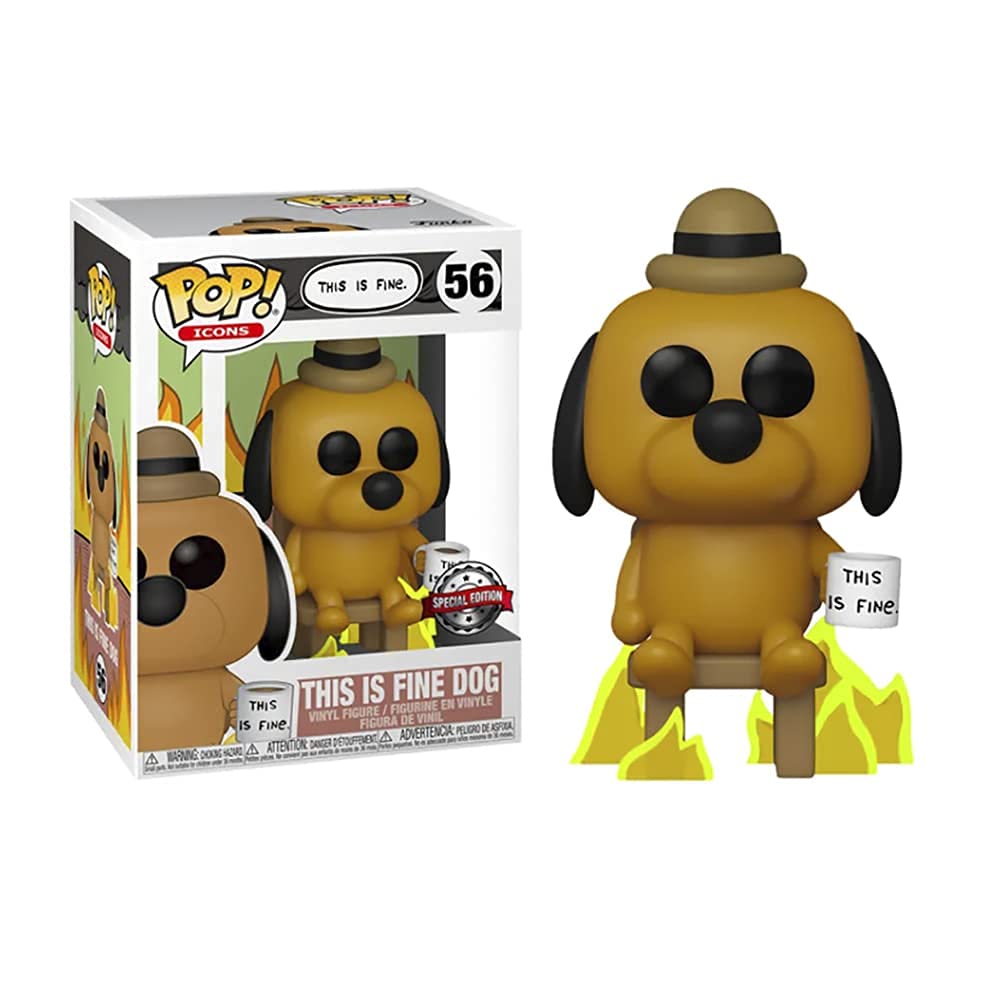 Funko This is Fine Dog Pop! Vinyl Figure - Entertainment Earth Exclusive
