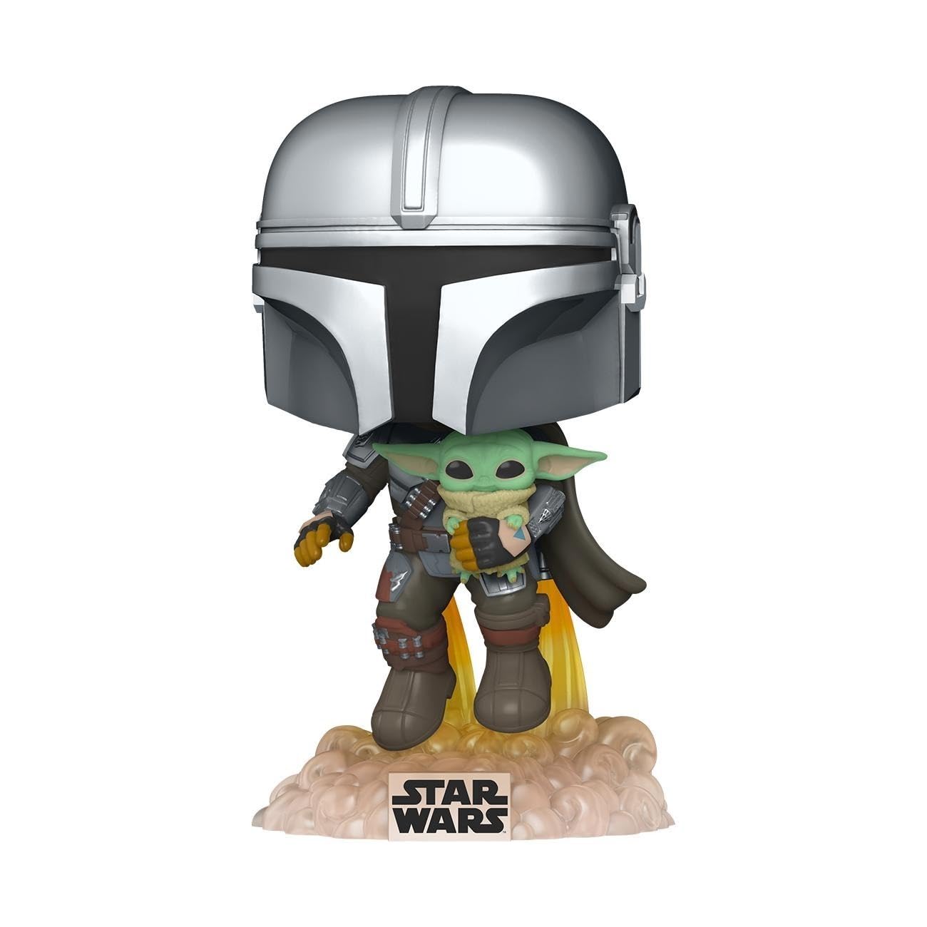 Funko Pop! Star Wars: The Mandalorian - Mandalorian Flying with The Child, Multicolor