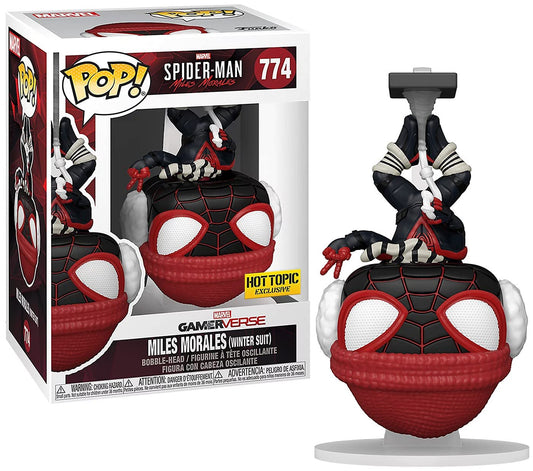 Funko Pop Spiderman Miles Morales Winter Suit Hanging Gamerverse Spiderverse