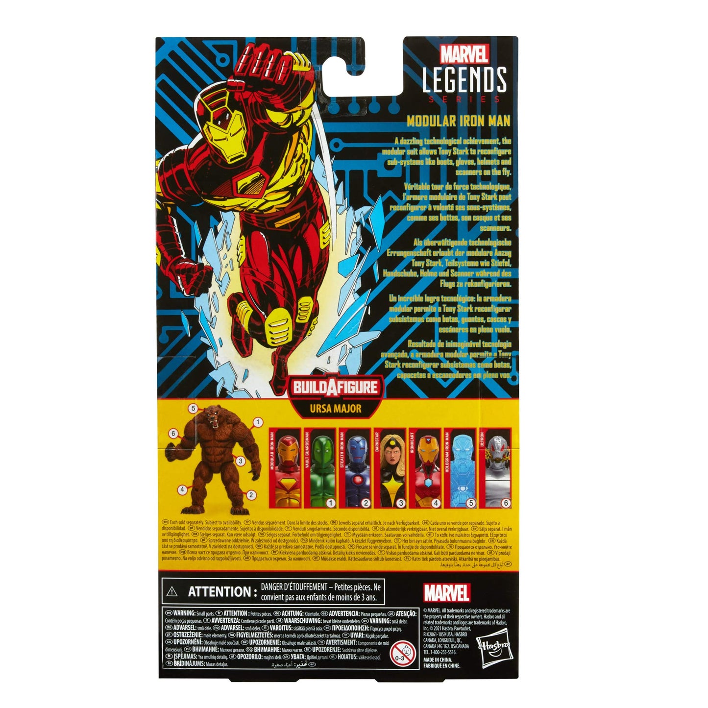 Hasbro Marvel Legends Series 6-inch Modular Iron Man Action Figure Toy, Includes 4 Accessories and 1 Build-A-Figure Part, Premium Design and Articulation