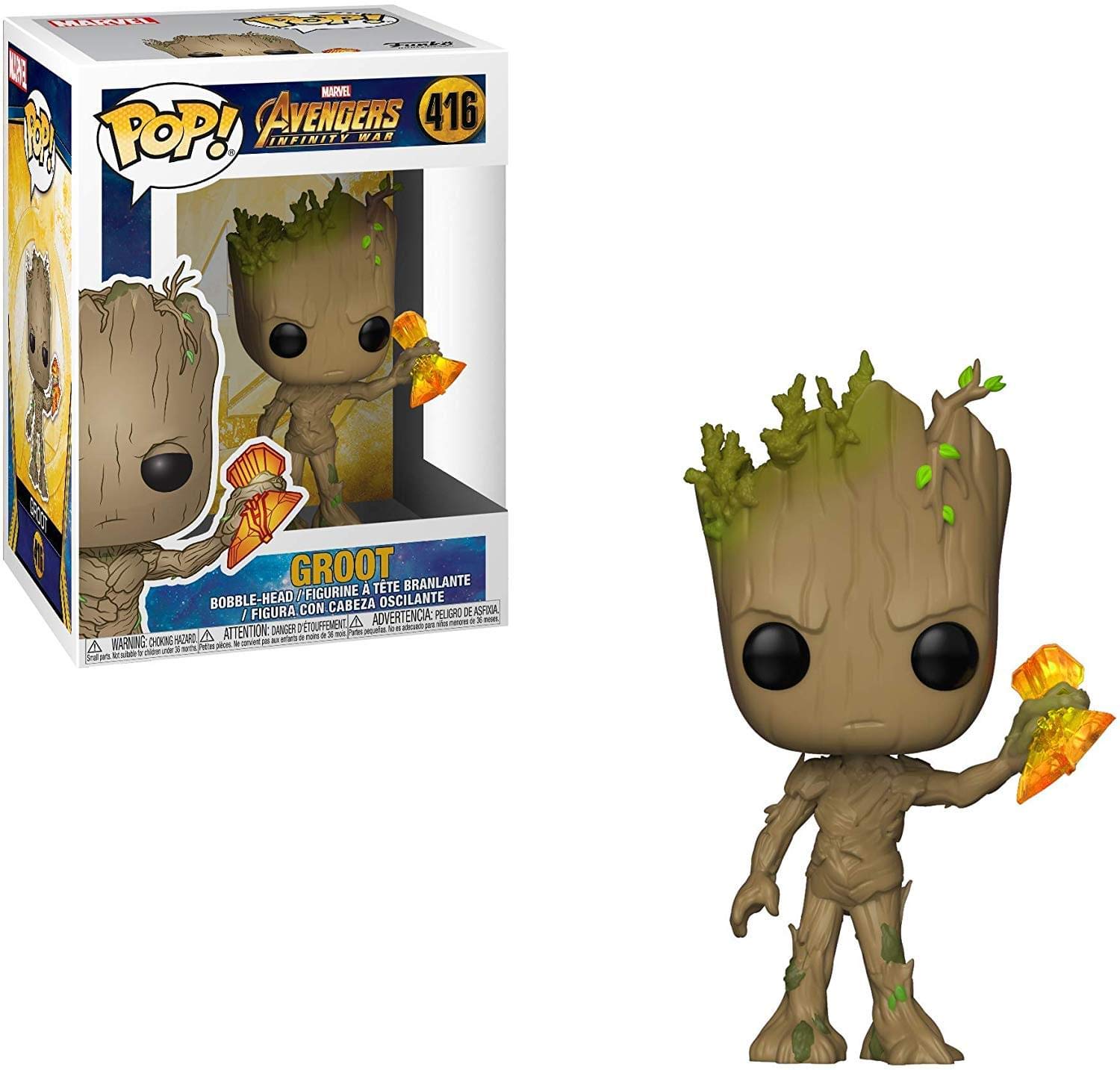 Funko Pop Marvel: Avengers Infinity War-Groot with Stormbreaker Collectible Figure, Multicolor