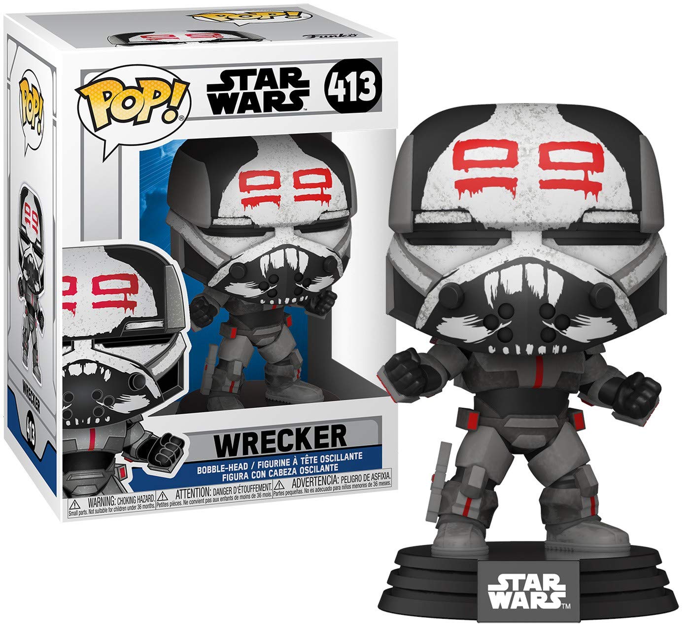 Funko Pop! Star Wars: Clone Wars - Wrecker Vinyl Figure, Multicolor