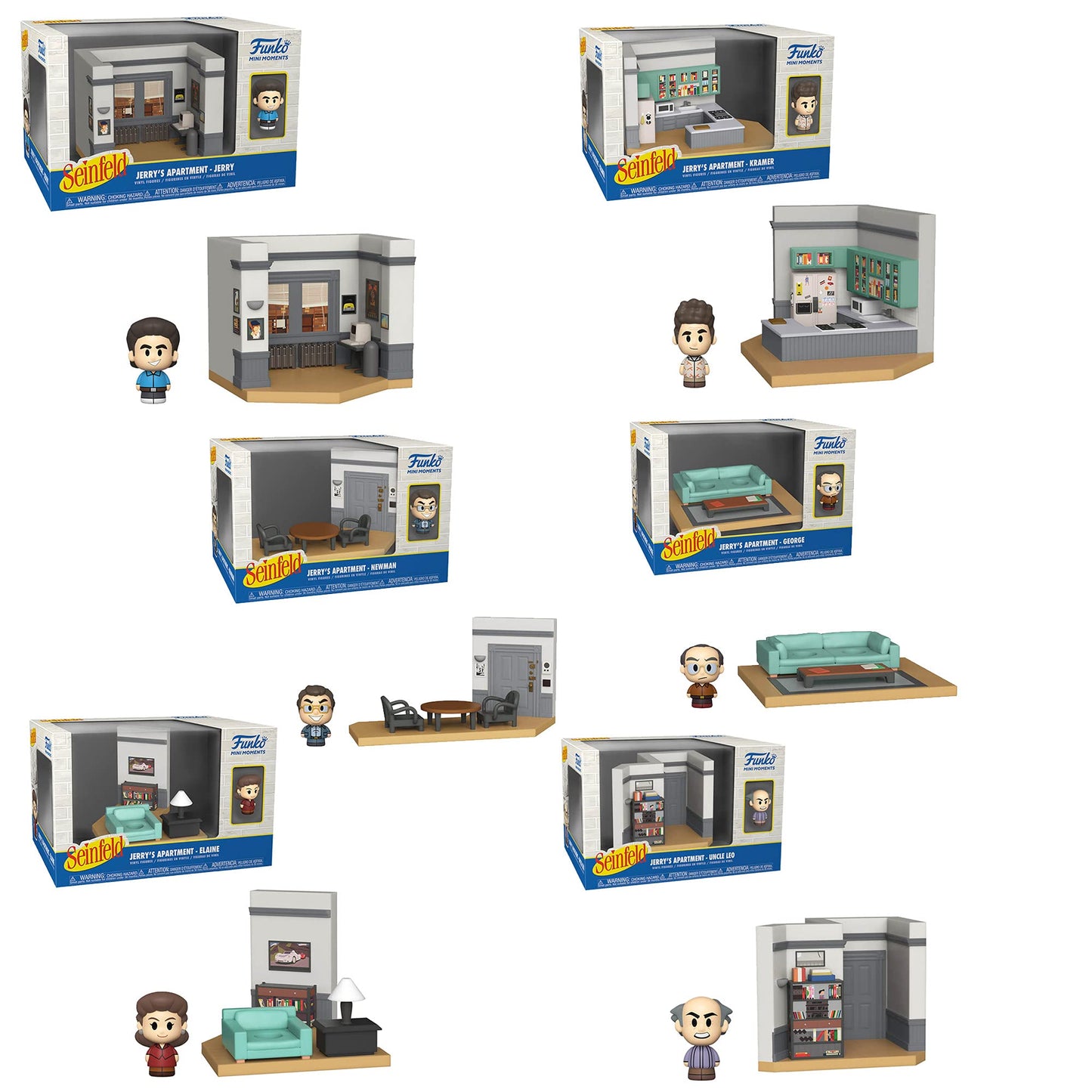 Seinfeld Pop Vinyl Mini Figure Diorama Complete Set (6)