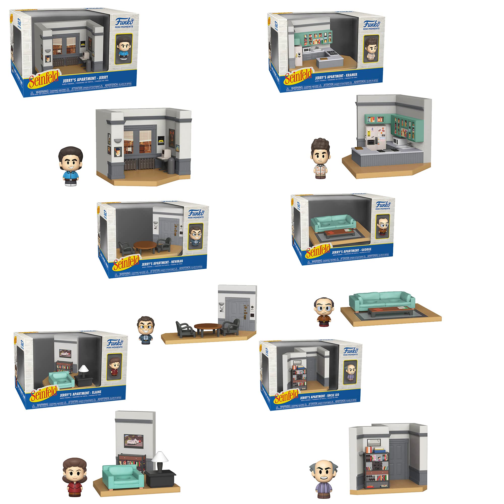 Seinfeld Pop Vinyl Mini Figure Diorama Complete Set (6)