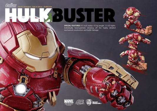 Beast Kingdom Action Figure - Hulkbuster 'Avengers: Age of Ultron' Statue, Realistic Scenery Base, Accessories - Adult, Multicolor, Metal, No Batteries Required