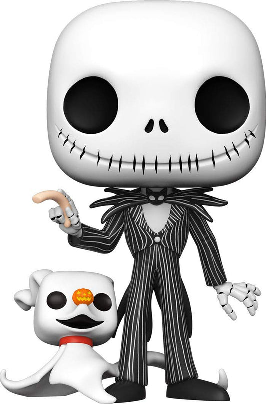 Funko Pop! Disney: The Nightmare Before Christmas - 10 Inch Jack Skellington with Zero, Multicolor