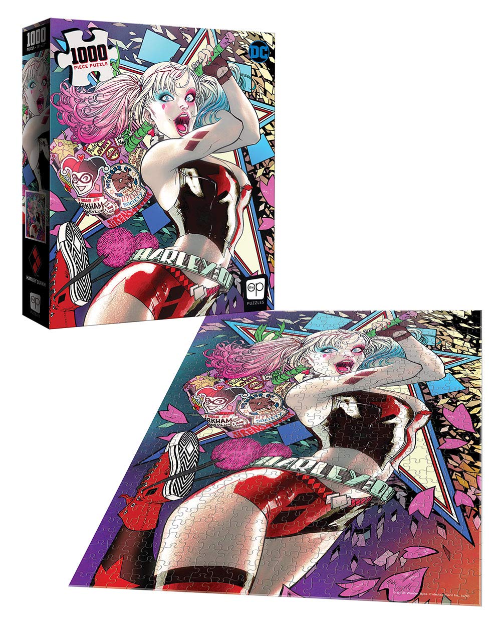 USAOPOLY Harley Quinn Die Laughing 1000 Piece Jigsaw Puzzle