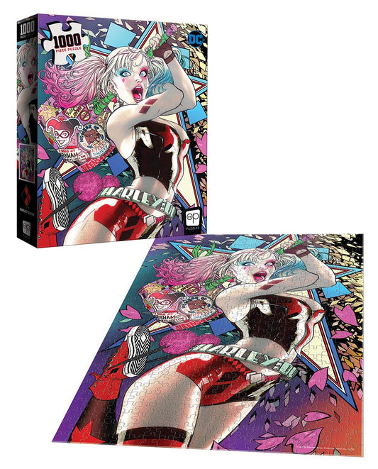 USAOPOLY Harley Quinn Die Laughing 1000 Piece Jigsaw Puzzle