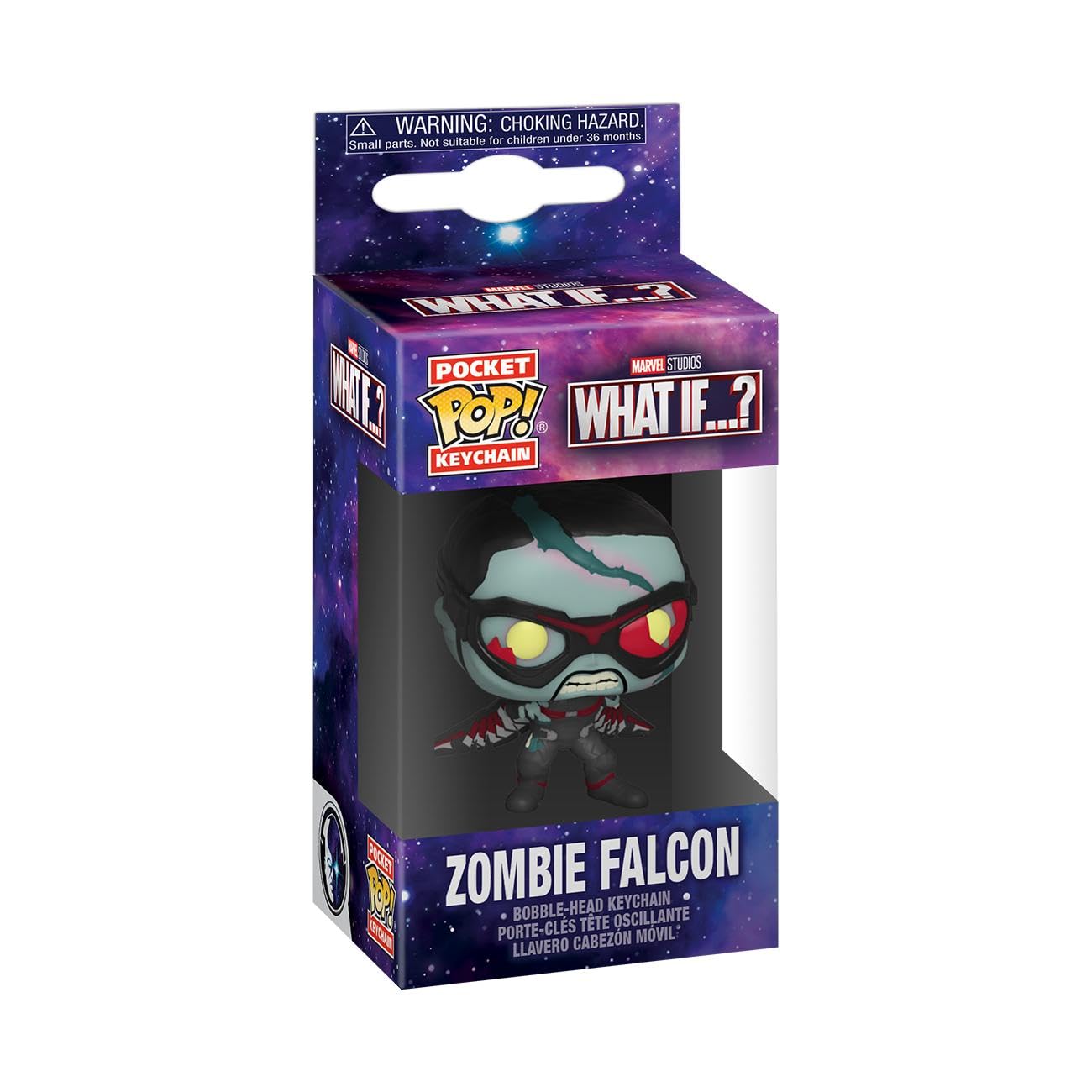 Funko Pop! Keychain: What If? - Zombie Falcon, Multicolor, 57401