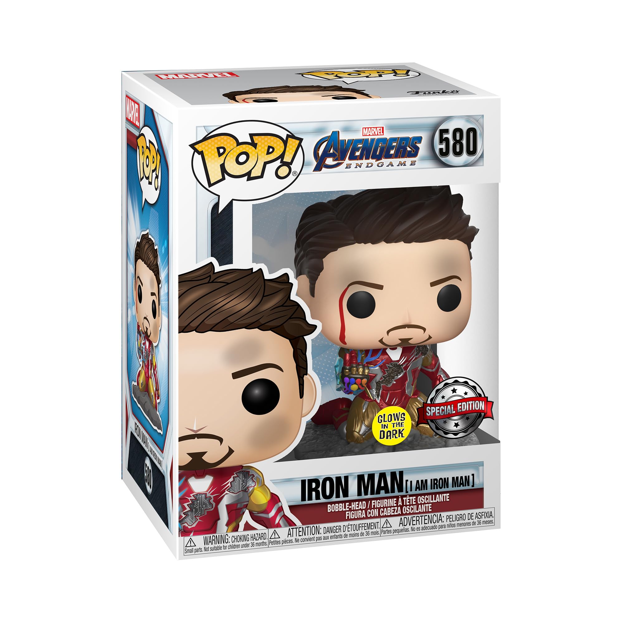 Pop! Avengers Endgame: I Am Iron Man Glow-in-The-Dark Deluxe Vinyl Figure