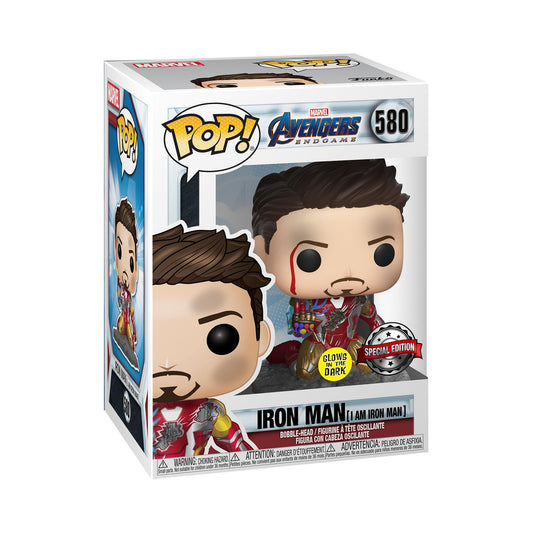 Pop! Avengers Endgame: I Am Iron Man Glow-in-The-Dark Deluxe Vinyl Figure