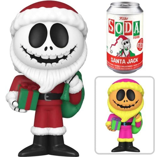 Funko Santa Jack (Nightmare Before Christmas) (BLKLT) Vinyl Soda