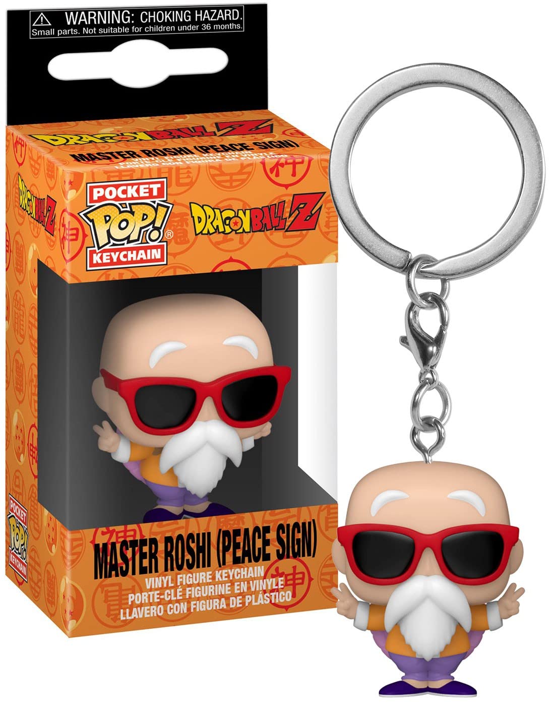 Funko Pop! Keychain: Dragon Ball Z - Master Roshi (Peace Sign)