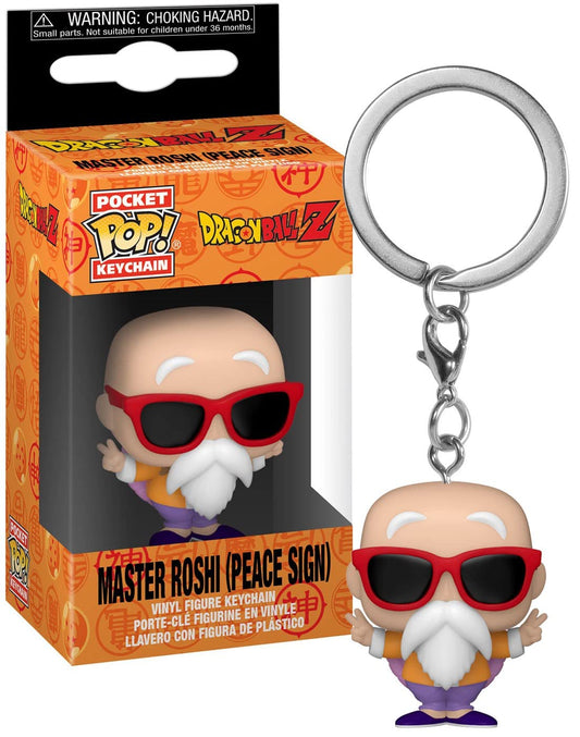 Funko Pop! Keychain: Dragon Ball Z - Master Roshi (Peace Sign)