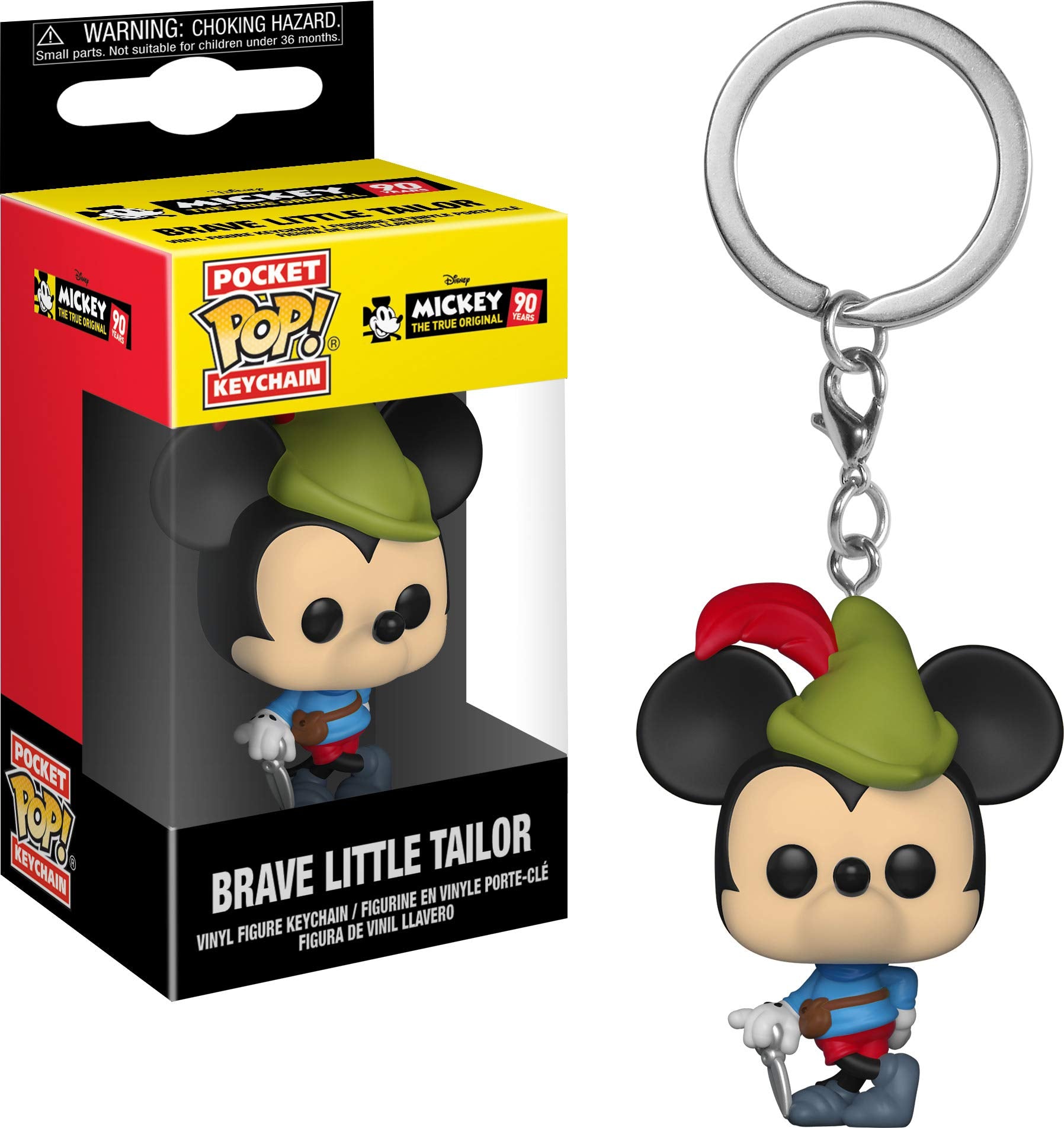 Funko Pop Keychain: Mickey's 90Th-Brave Little Tailor Collectible Figure, Multicolor(32174)