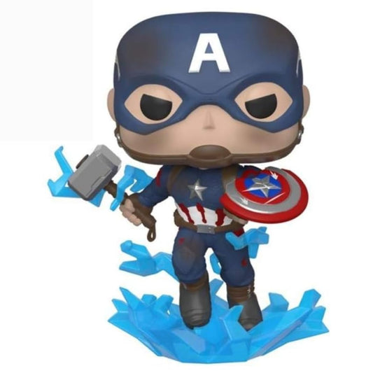 Funko Pop! Marvel Avengers Endgame #573 Captain America with Mjolnir & Broken Shield Vinyl Figure