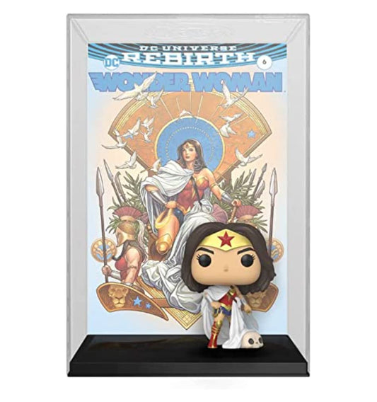 Funko Pop! Vinyl Comic Cover: WW 80th - Wonder Woman (Rebirth) OnThrone, Multicolor, 55010