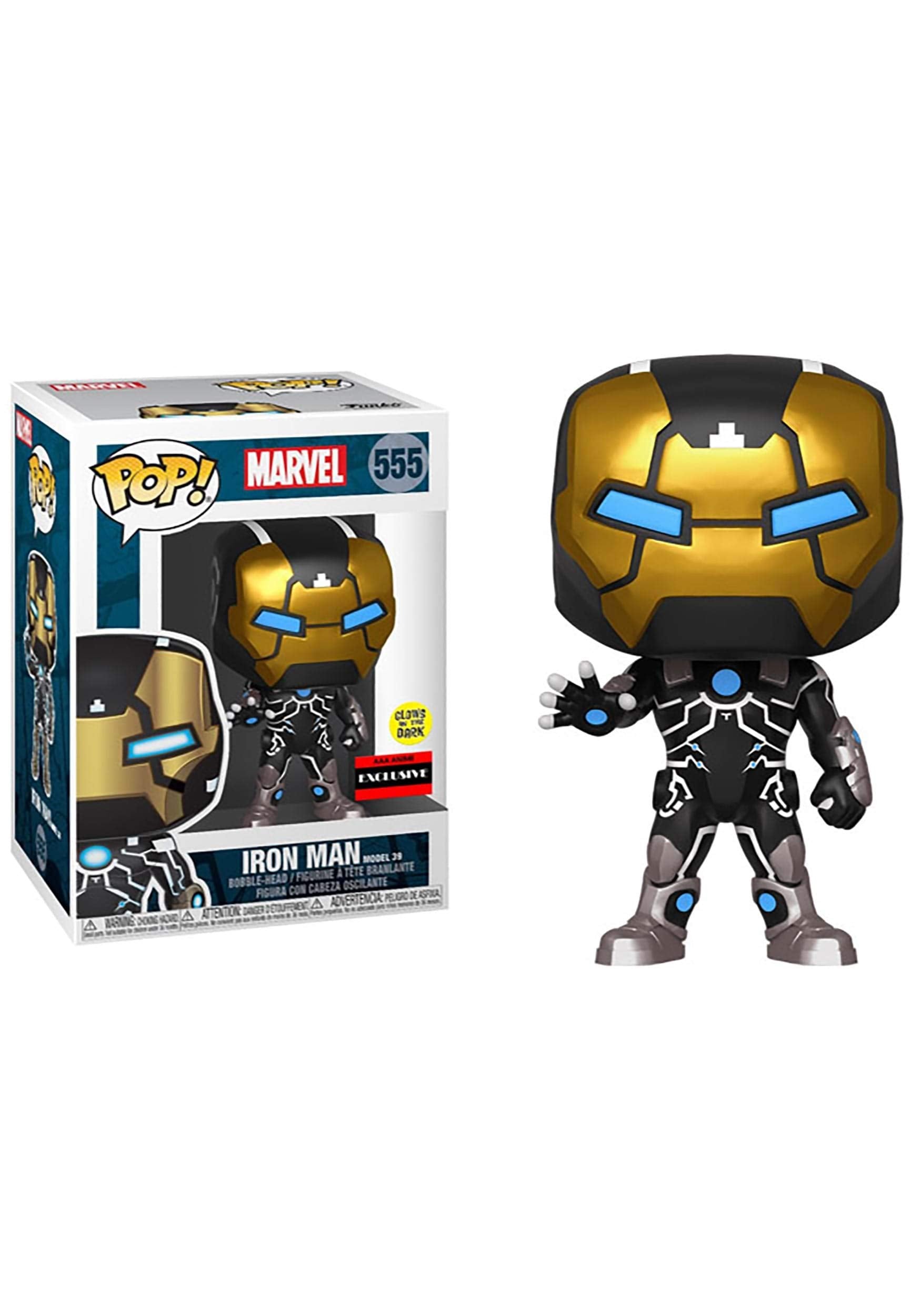 Funko Marvel 80th Anniversary: Iron Man Model 39 (GITD) Pop Figure (AAA Anime Exclusive) (Figures)