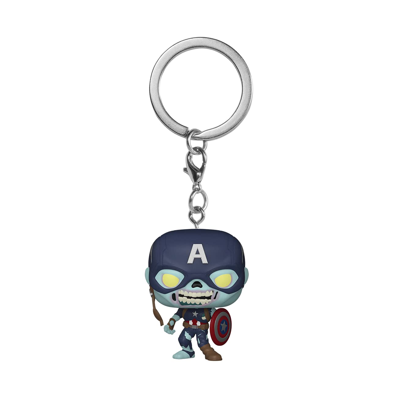 Funko Pop! Keychain: What If? - Zombie Captain America, Multicolor, 57399