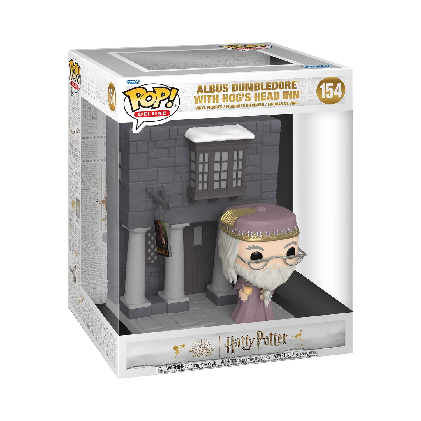 Funko Pop! Deluxe: Harry Potter: Hogsmeade - Albus Dumbledore with Hog's Head Inn, Multicolor (65646)