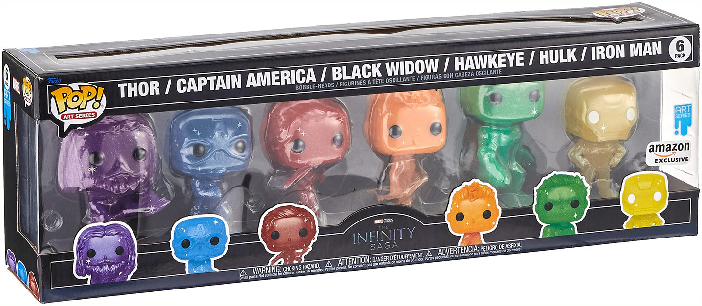 Funko POP! Artist Series: Marvel Infinity Saga - Avengers with Base (6 Pack) Amazon Exclusive Multicolor 57619
