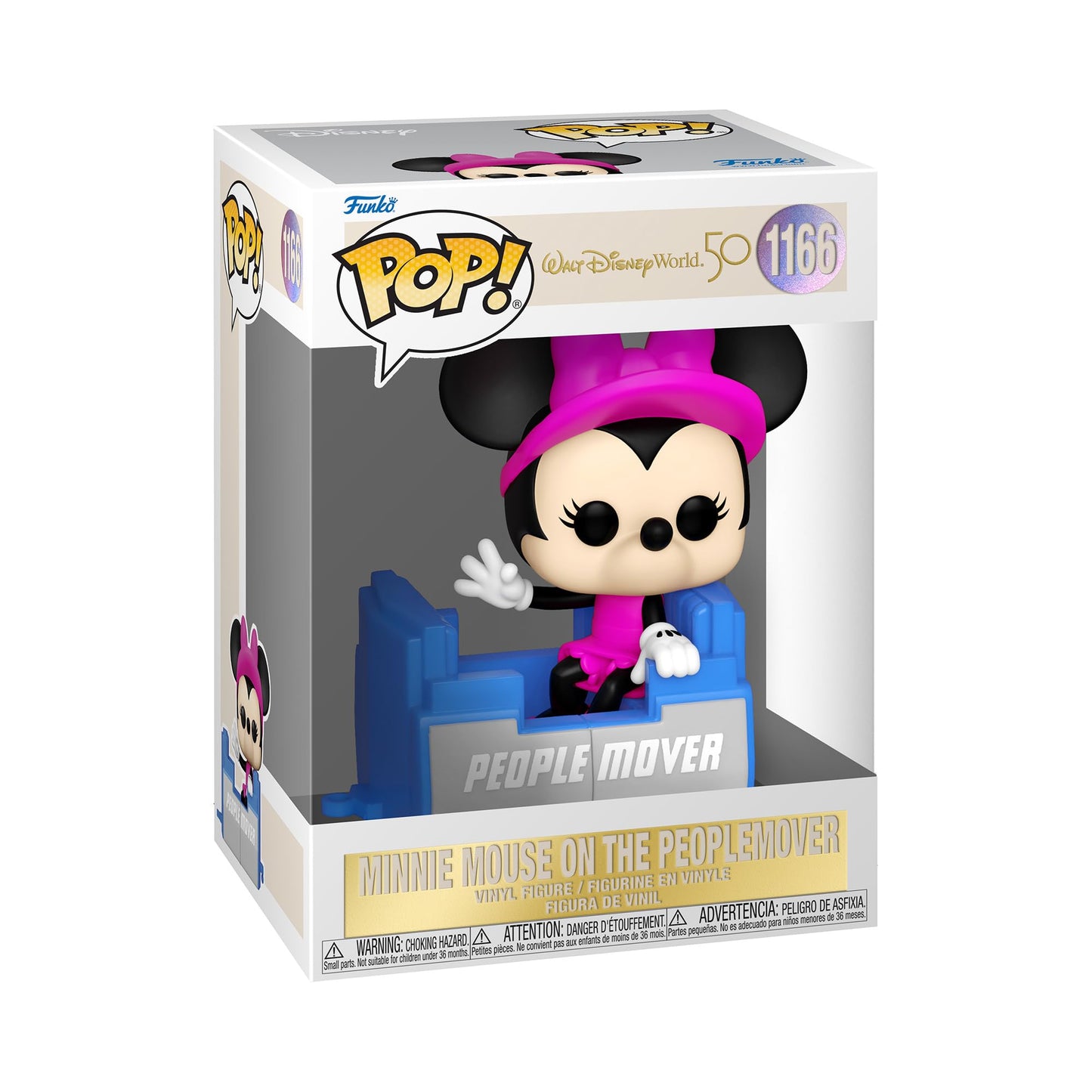 Funko Pop! Disney: Walt Disney World 50th - Minnie Mouse on The People Mover, Multicolor, 59508