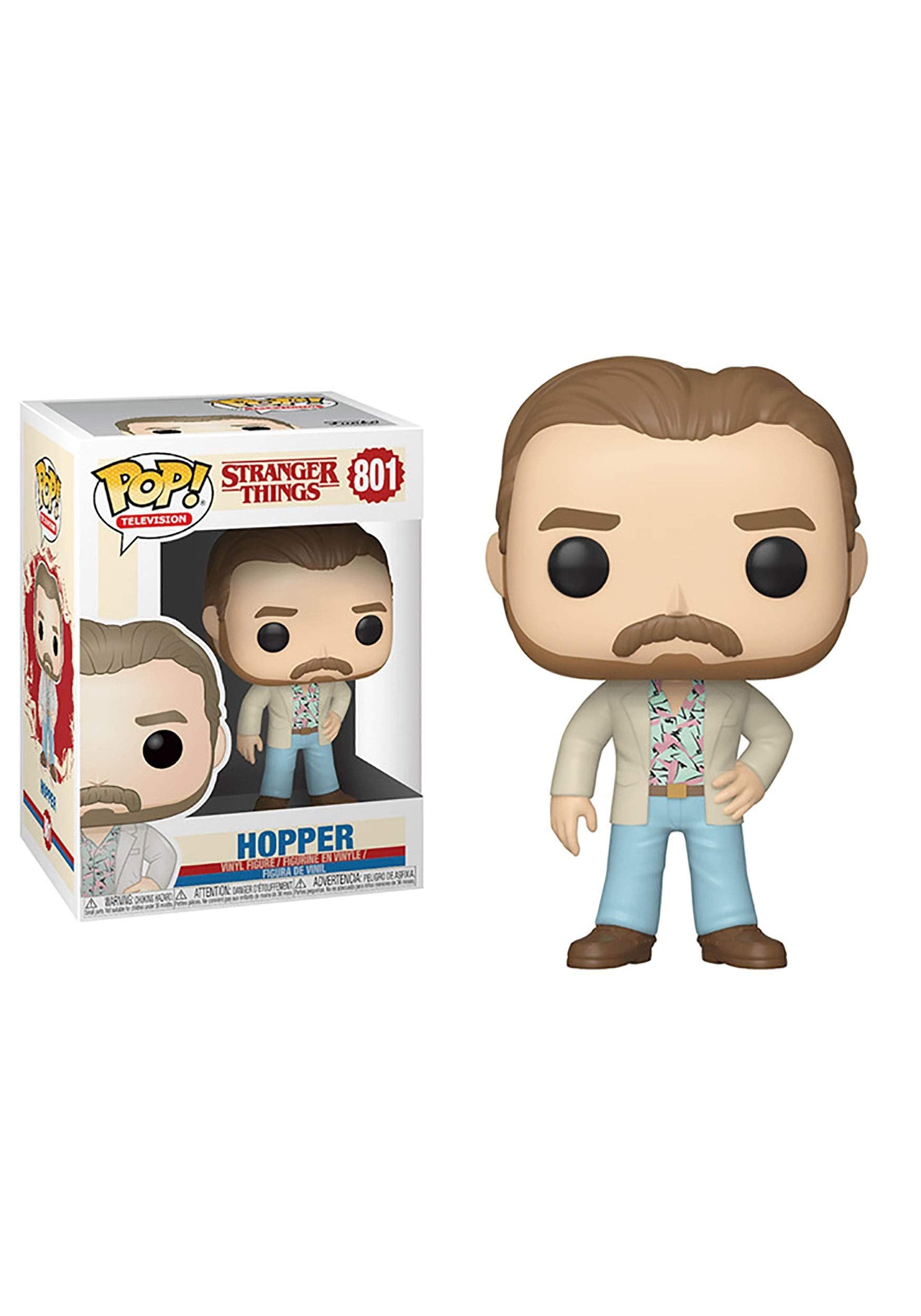 Funko Television: Stanger Things-Hopper Action Figure, Multicolor