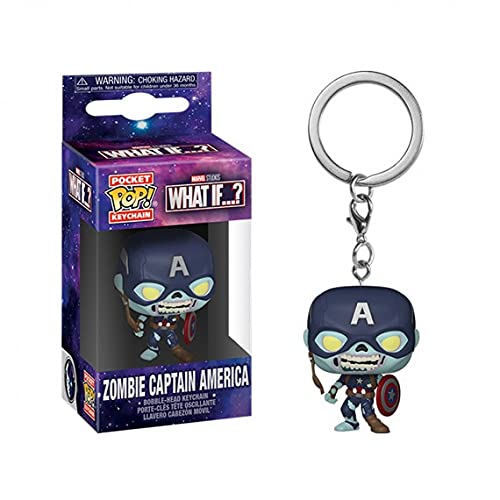 Funko Pop! Keychain: What If? - Zombie Captain America, Multicolor, 57399